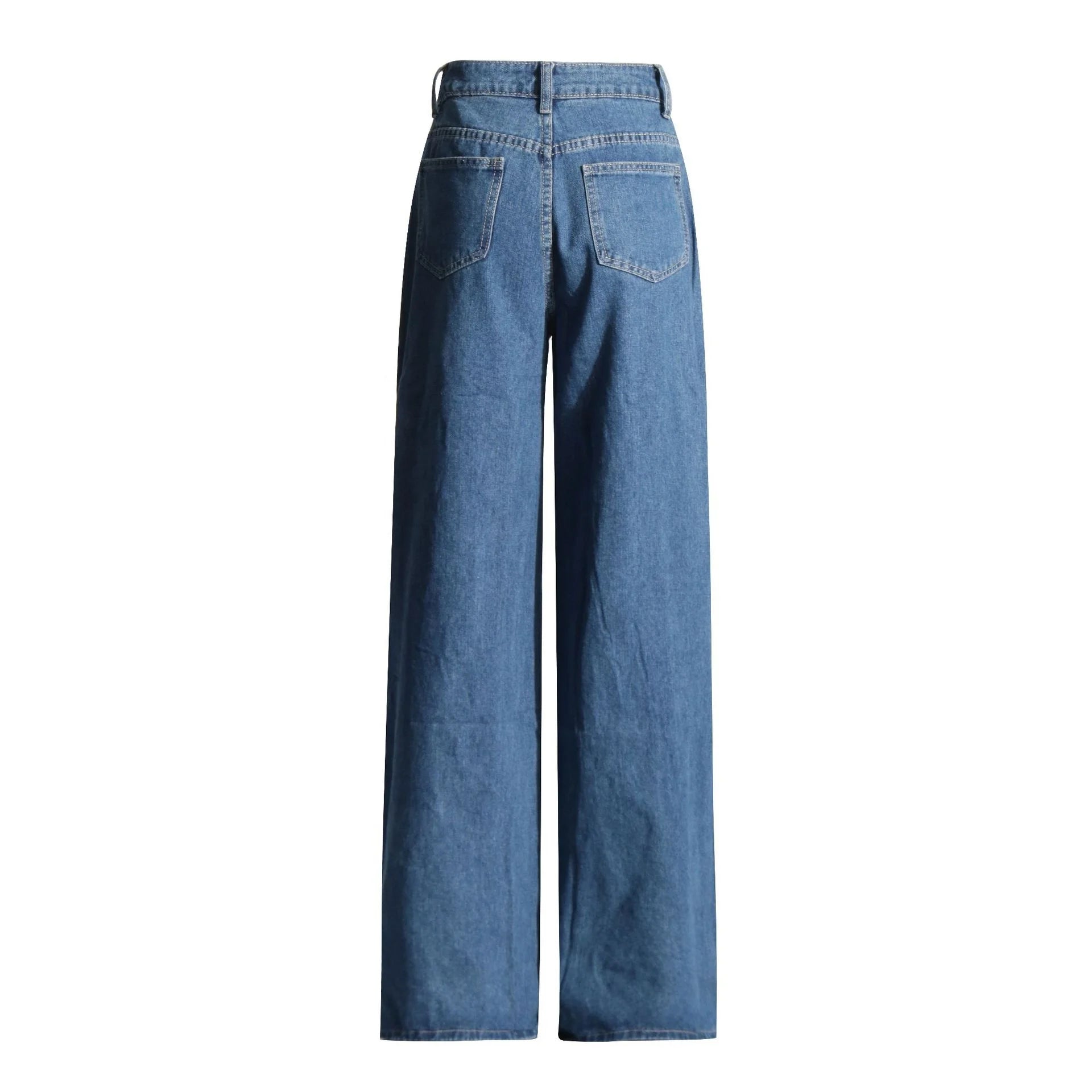 Jeans Acampanados Flare Cintura Alta — Retro 70s Mujer