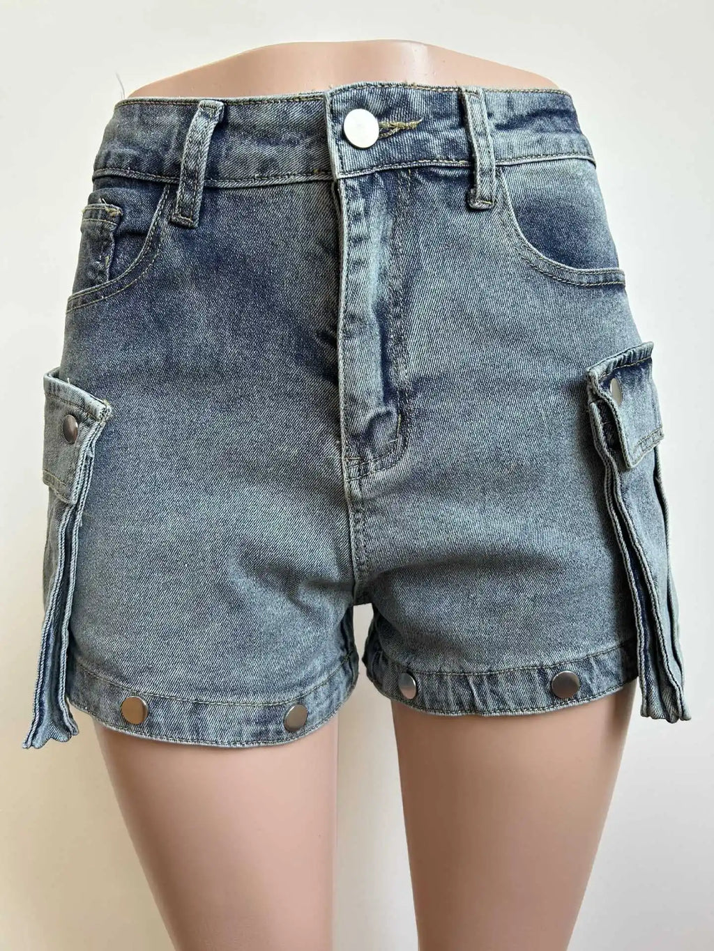 Jeans Rectos Stretch — Diseño Bolsillo 3D Streetwear Mujer