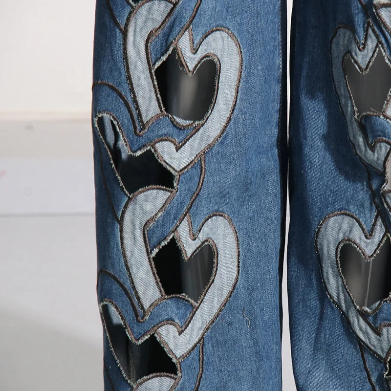 Jeans Acampanados Flare Cintura Alta — Retro 70s Mujer