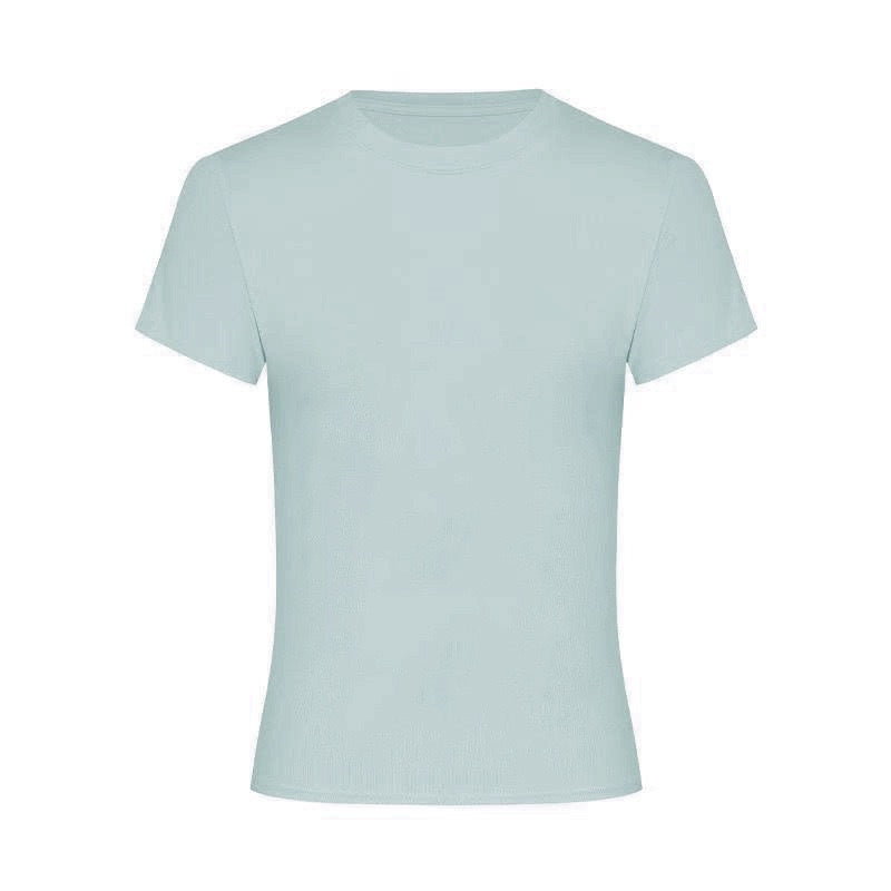 Camiseta Básica Color Sólido Slim Fit — Manga Corta Mujer Verano 2026