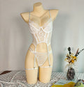 Embroidery Mesh Lingerie Bra Set – Push-Up Flirt Thong Suit