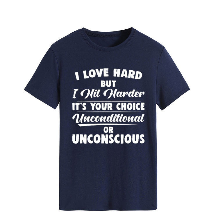 Camiseta Manga Corta Frase — Estilo Americano Casual Mujer 2026