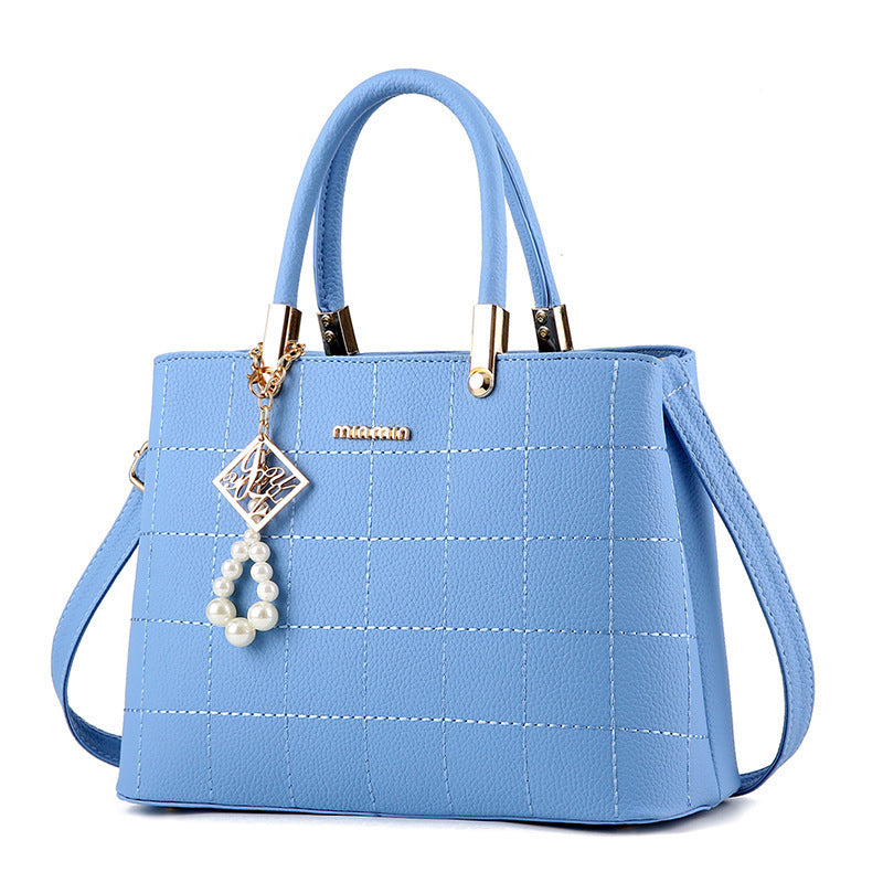 Bolso Tote Bordado Cuadros Gran Capacidad - Bandolera Hombro Mujer