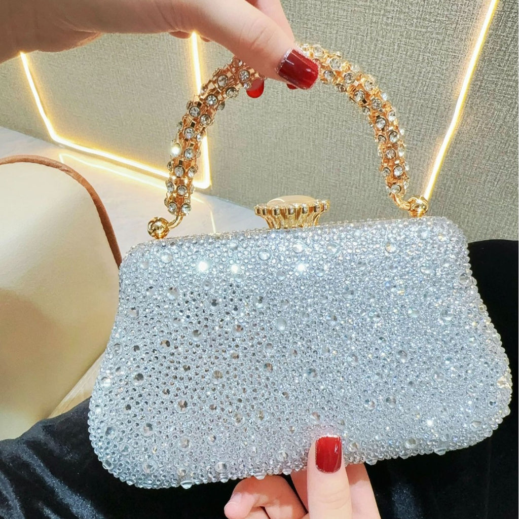 Bolso de Noche con Diamantes - Clutch Elegante para Gala y Banquete