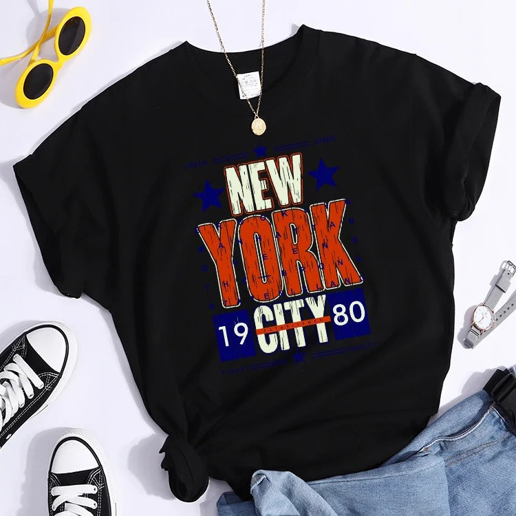 Camiseta Casual Verano — Top Suelto Versátil Tendencia Mujer 2026