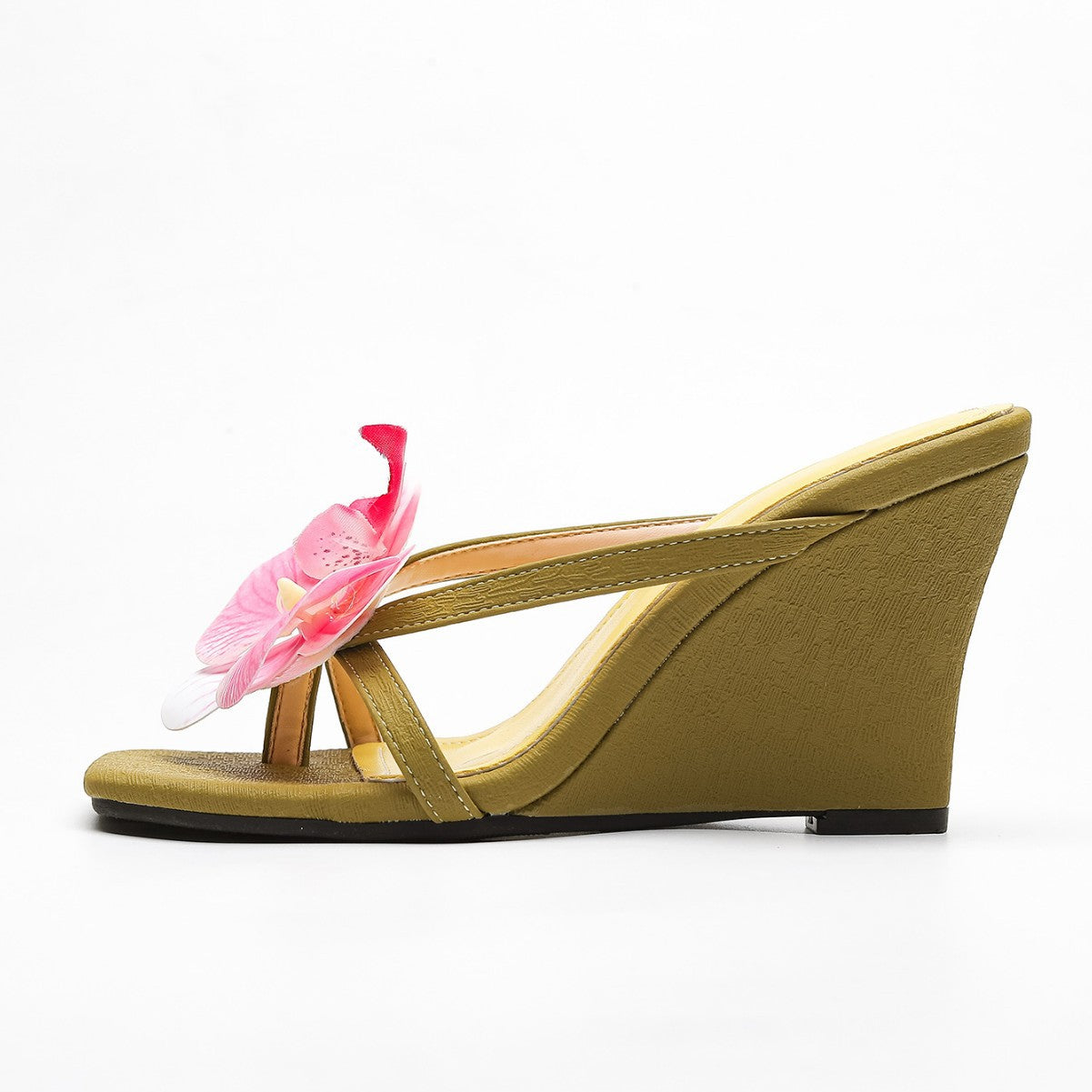 Sandalias Cuña con Flores Talla Grande | Tacón Wedge | Verano Mujer