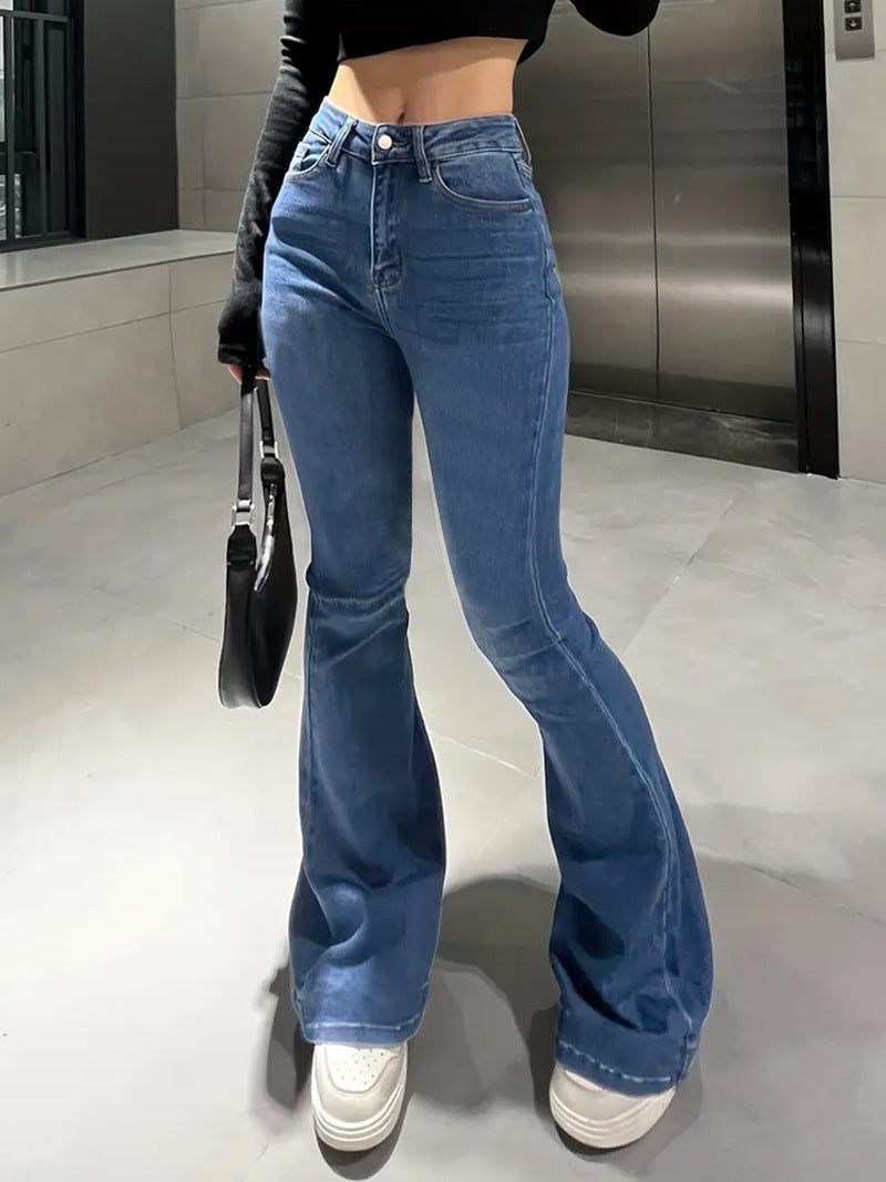 Jeans Acampanados Rectos Cintura Alta — Elásticos Pierna Ancha Mujer 2026