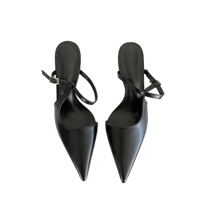 Tacones Stiletto con Hebilla | Punta Fina Retro | Sandalias Sexy Elegantes 2025