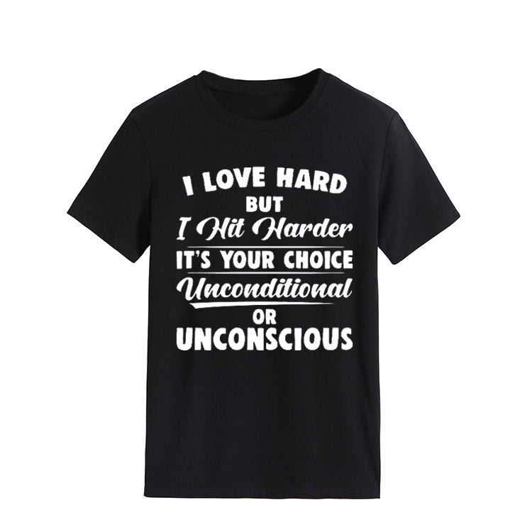 Camiseta Manga Corta Frase — Estilo Americano Casual Mujer 2026