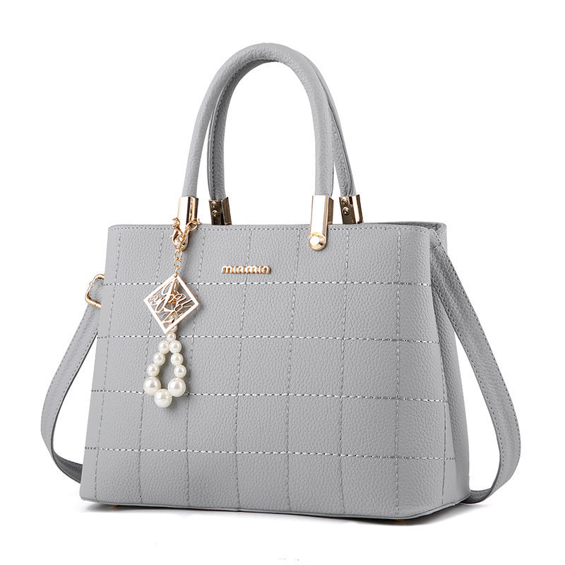Bolso Tote Bordado Cuadros Gran Capacidad - Bandolera Hombro Mujer