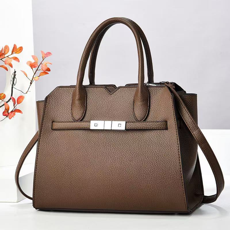 Bolso Tote Candado Gran Capacidad - Bandolera Hombro Estilo Retro Mujer