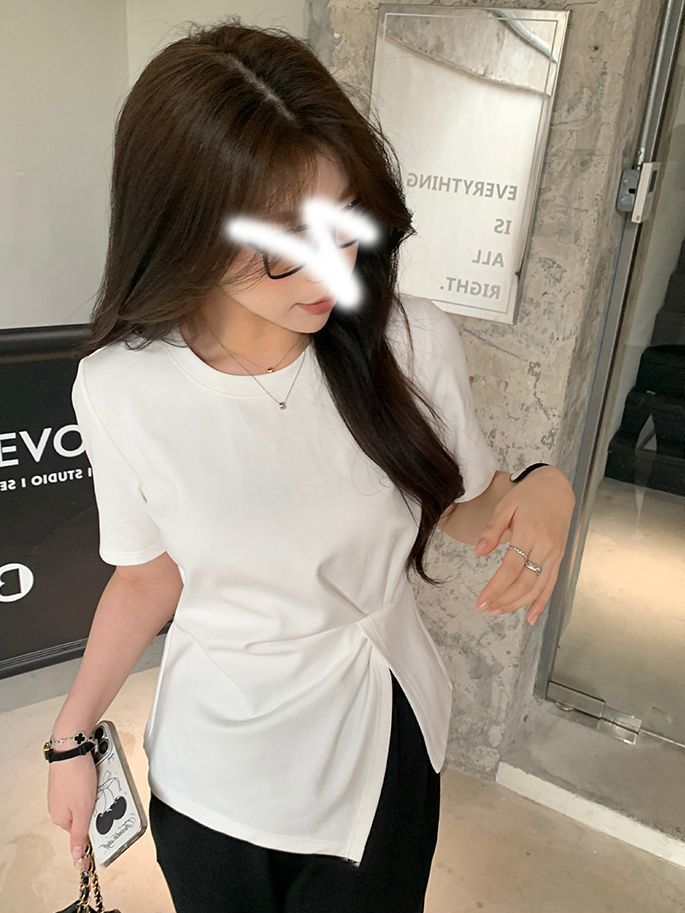 Camiseta Talla Grande Algodón — Diseño Split Hombro Favorecedor Mujer 2026