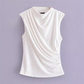 Camiseta Sin Mangas Cuello Redondo — Estilo INS Europeo Mujer 2026