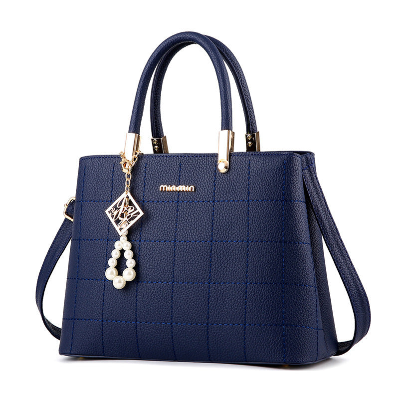 Bolso Tote Bordado Cuadros Gran Capacidad - Bandolera Hombro Mujer