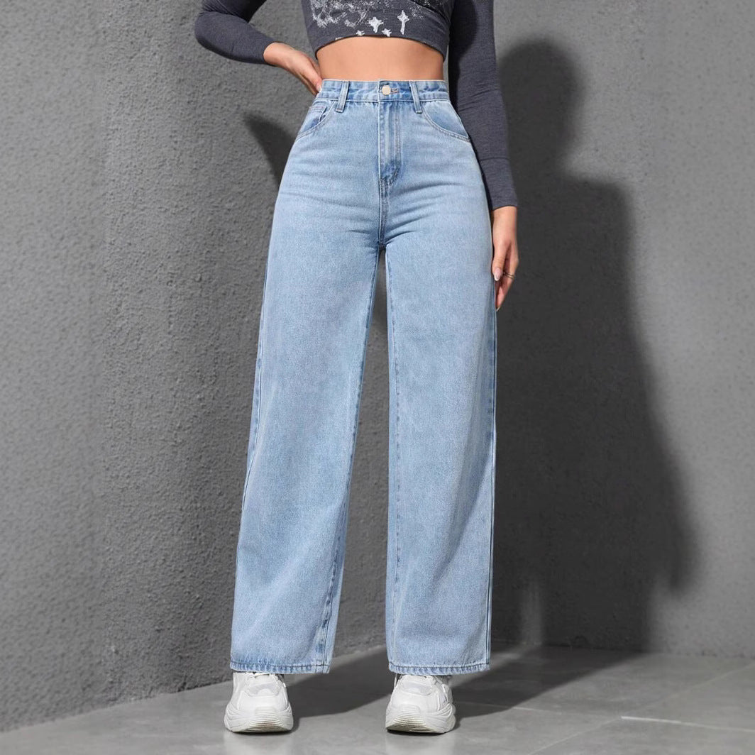 Jeans Wide Leg Americanos — Lavado Suelto Estilizador Mujer 2026