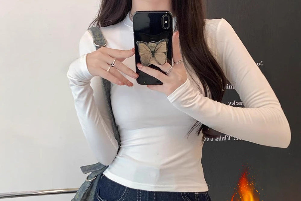 Camiseta Manga Larga Slim Fit Cintura Marcada — Hot Girl Mujer Primavera 2026