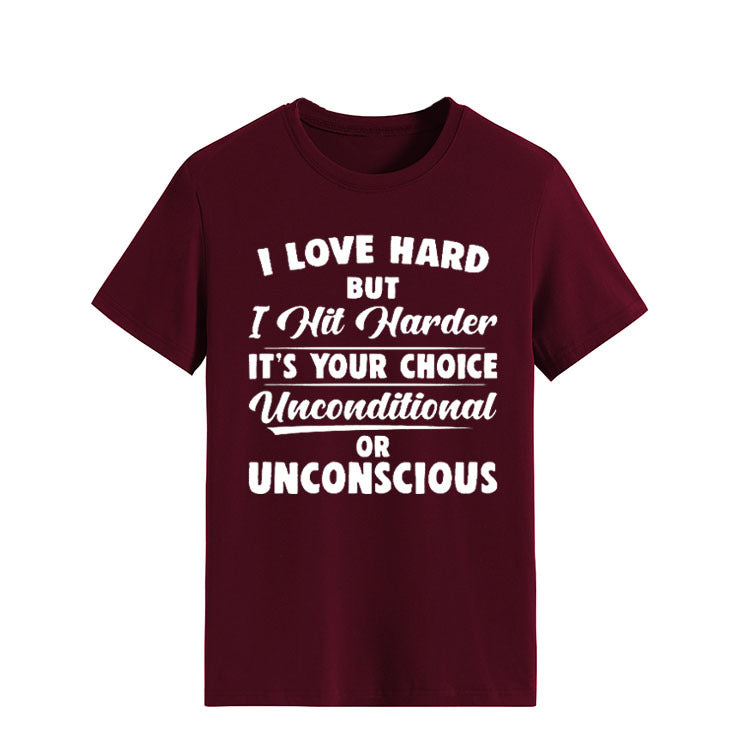 Camiseta Manga Corta Frase — Estilo Americano Casual Mujer 2026
