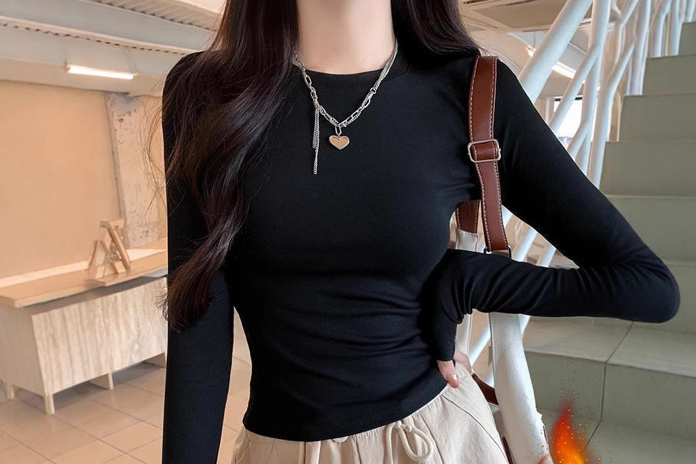 Camiseta Manga Larga Slim Fit Cintura Marcada — Hot Girl Mujer Primavera 2026