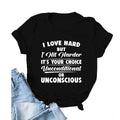 Camiseta Manga Corta Frase — Estilo Americano Casual Mujer 2026
