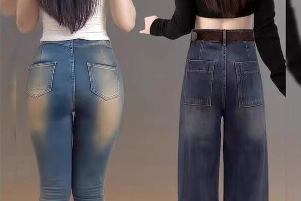 Jeans Pierna Ancha Talla Grande — Corte Pera Banana Suelto Mujer 2026