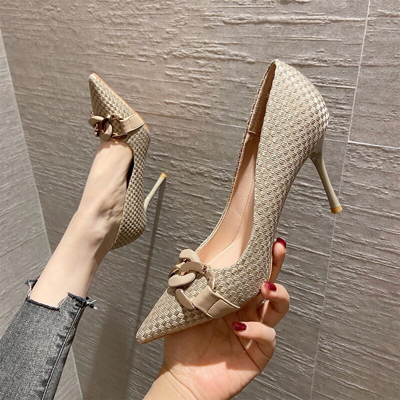 Tacones French Stiletto | Punta Fina Boca Baja | Zapatos Sexy Elegantes Mujer 2024